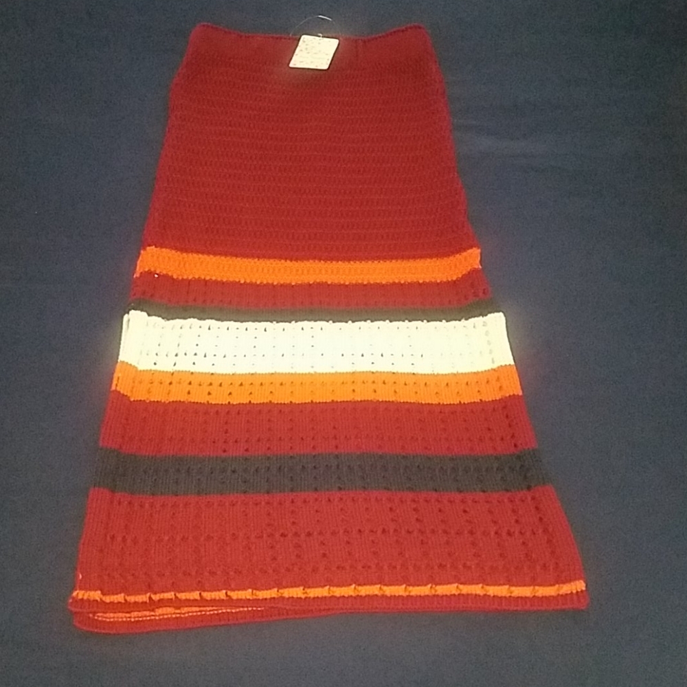 Free People Chrochet Knitted Maxi Skirt, new